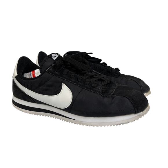Nike Cortez Basic Nylon Black White Sneakers Shoes Men\'s 10.5 Streetwear main image 5